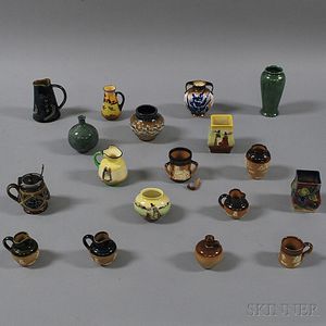 Eighteen Mostly Miniature Doulton Items