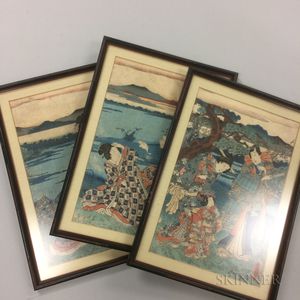 Utagawa Kunisada (1786-1865),Murasaki's Hand-printed Ashikaga Pictures