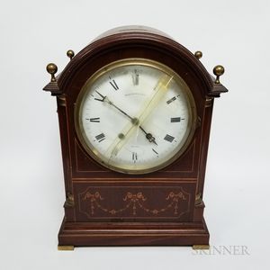 Black, Starr & Frost Adams-style Inlaid Mahogany Bracket Clock