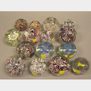 Fifteen Art Glass Paperweights