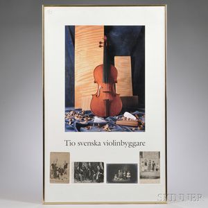 Framed Poster of Swedish Violinmakers and Four Postcards
