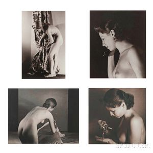 Samuel Bernard Schaeffer (American, 20th Century) Four Photographs of Female Nudes