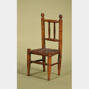 American Country Miniature Caned Seat Side Chair