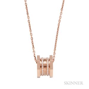 18kt Rose Gold and Diamond Pendant, Cartier