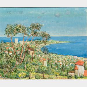 Bob (Johannes) Gésinus-Visser (Dutch, 1898-1978) View of the Cote d'Azur