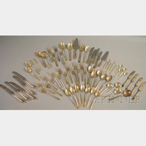 Forty-piece Towle Virgina Carvel Pattern Partial Flatware Service
