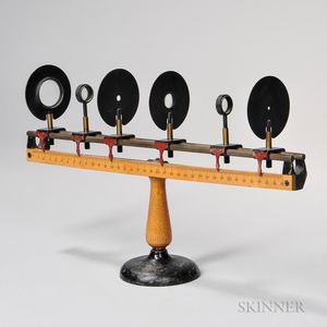 Unmarked Cast Iron and Brass Optical Bench