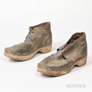 Pair of Confederate Wooden-soled Shoes