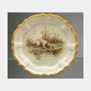 Wedgwood &#34;Emile Lessore&#34; Decorated Queen&#39;s Ware Plate