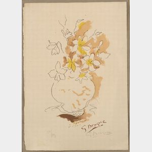 After Georges Braque (French, 1882-1963) Vase de Fleurs