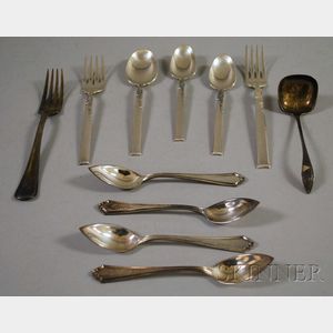 Eleven Pieces of Sterling Silver Flatware