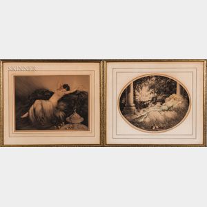 Louis Icart (French, 1888-1950) Two Framed Etchings: La Belle Au Bois Dormant