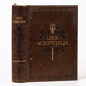 Clemens, Samuel L., Theodore Roosevelt, et al. Liber Scriptorum. The First Book of the Authors Club.
