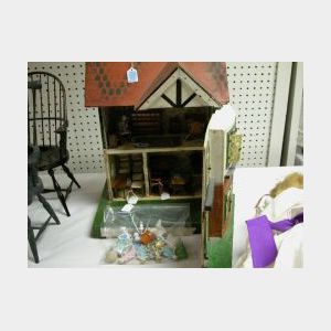 Small Doll House and Furnishings