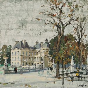 Constantine Kluge (French, 1912-2003) Jardin du Luxembourg