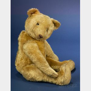 Large Early Golden Mohair Teddy Bear