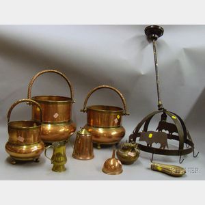 Nine Metal Cooking and Hearth Items