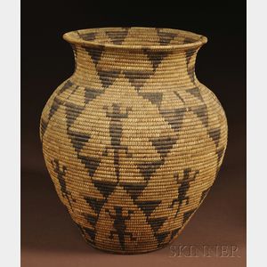 Southwest Pictorial Basketry Olla