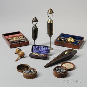 Seven Hydrometers and Two Boxed Spirit Beads