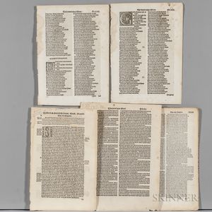 Early and Fine English Printing, Approximately Fourteen Leaves.