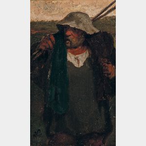 Elihu Vedder (American, 1836-1923) Italian Peasant