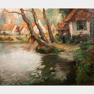 George Ames Aldrich (American, 1872-1941) Le Madeleine-River Canche, Normandy, France