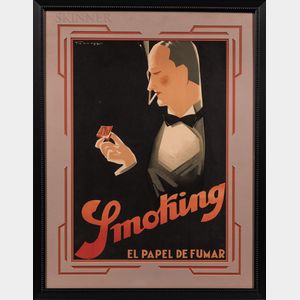 Ricardo Fabraga (Spanish,1906-1947) Smoking el Papel de Fumar