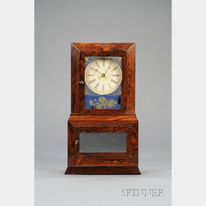 Rosewood "Parlor No. 2" Variant Shelf Clock probably by Atkins, Whiting & Company