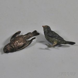 Two Bronze Figures of Birds
