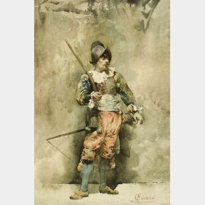 Onorato Carlandi (Italian, 1848-1939) The Soldier