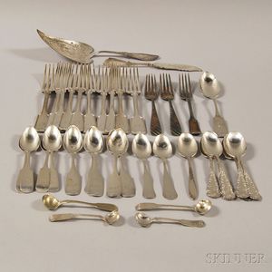 Group of Silver and Silver-plated Flatware