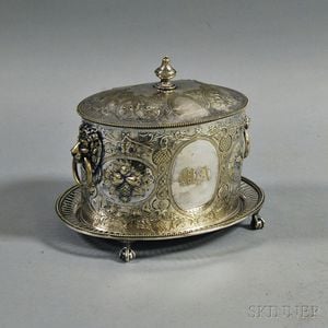 English Silver-plated Birscuit Tin
