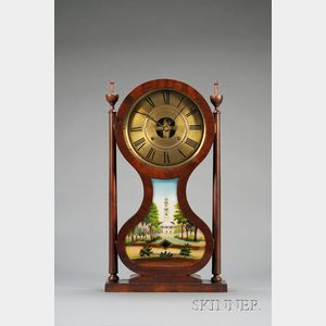 Mahogany Hourglass Shelf Clock by Joseph Ives