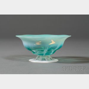 Tiffany Opalescent Footed Bowl