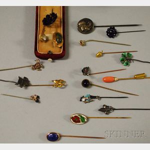 Nineteen Antique Stickpins