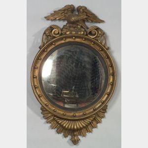 Classical Gilt Gesso Carved Girandole Mirror