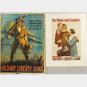 Two Victory Liberty Loan WWI Lithograph Posters