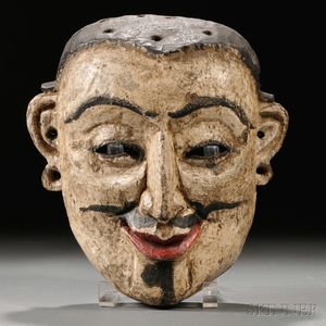 Wooden Mask of a Man