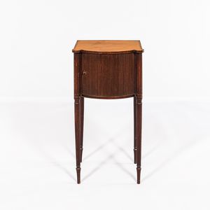 Federal Mahogany Carved and Inlaid Night Stand
