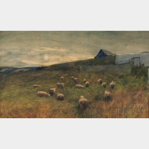 Ben (Benjamin) Foster (American, 1852-1926) A Maine Pasture