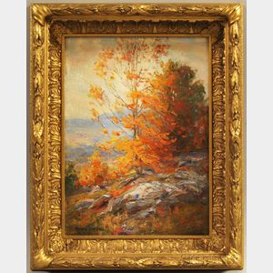 Robert Hamilton (American, 1877-1954) Landscape with Autumn Colors.