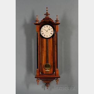 Miniature Walnut Reproduction E. Howard No. 59 Wall Clock by Foster S. Campos