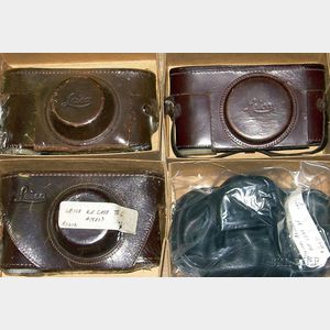 Four Leica Ever Ready Leather Cases