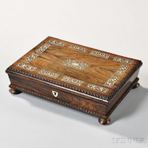 Rosewood Mother-of-pearl-inlaid Game Box