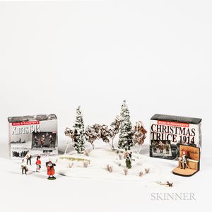 Collection of W. Britain, King and Country, and Trophy Miniatures Painted Christmas Figures and Scenes