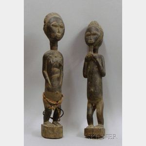 Two Carved African Fertility Figures
