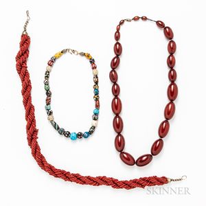 Group of Bead Necklaces