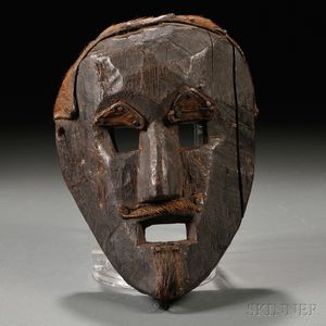 Wooden Mask of a Man
