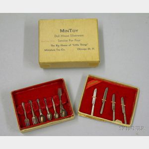 Miniature Boxed Sterling Silver Service