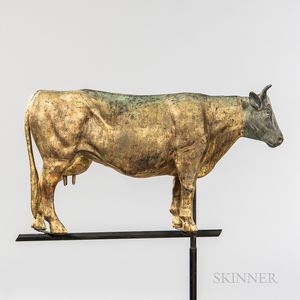 Molded Sheet Copper and Zinc Cow Weathervane